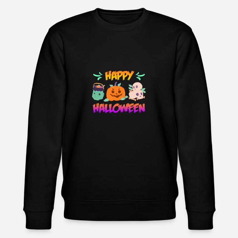 Happy Halloween - Stanley/Stella Unisex Bio-Sweatshirt CHANGER  - Schwarz