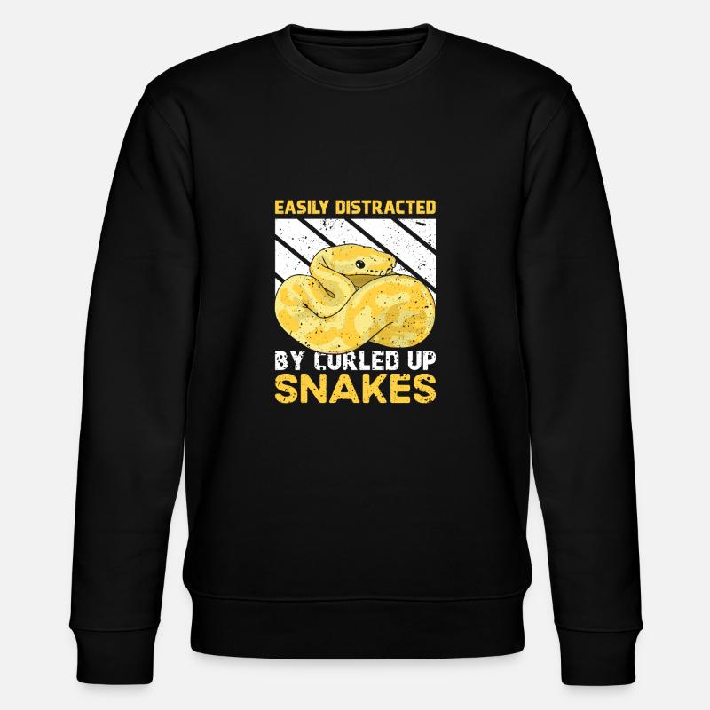 Banana Ball Python Spruch - Stanley/Stella Unisex Bio-Sweatshirt CHANGER  - Schwarz
