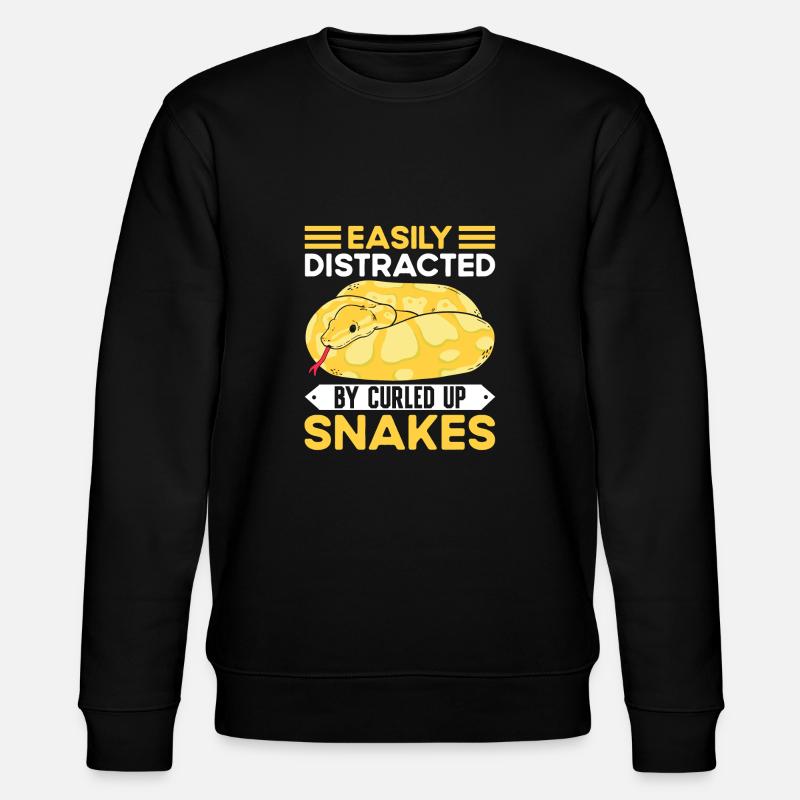 Banana Ball Python Saying - Stanley/Stella CHANGER Unisex Organic Sweatshirt - black