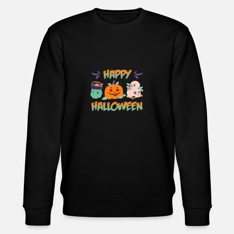 Happy Halloween - Stanley/Stella Unisex Bio-Sweatshirt CHANGER  - Schwarz