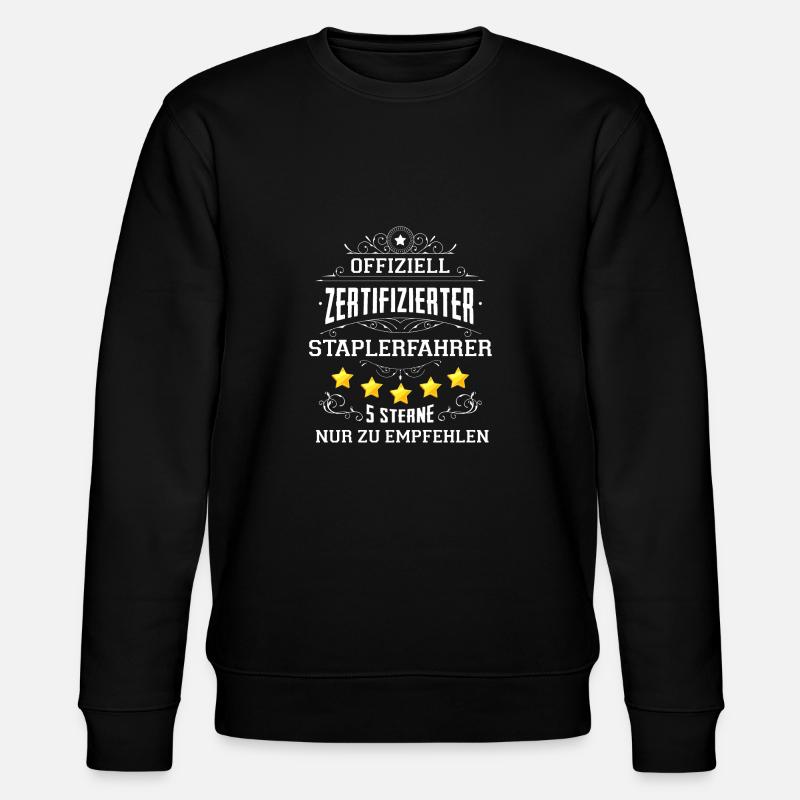 Frag nicht den Staplerfahrer - Stanley/Stella Unisex Bio-Sweatshirt CHANGER - Schwarz