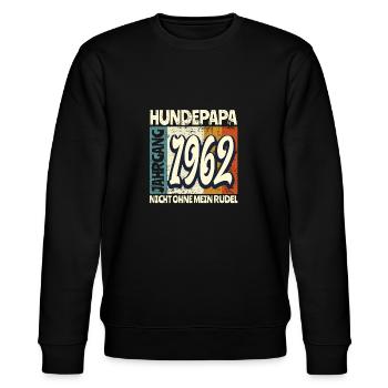 60 Jahre Geschenk Geburtstag Hund Hundebesitzer - Stanley/Stella Unisex Bio-Sweatshirt CHANGER  - Schwarz - Vorne - Nik (191cm) & Marisol (170cm)