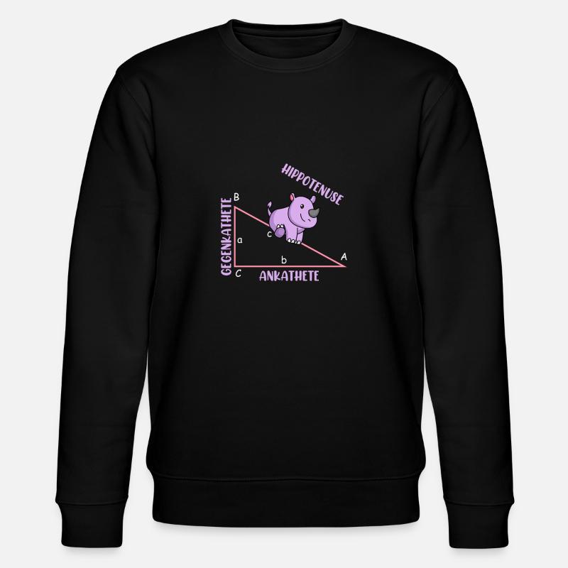 Mathematiker Mathelehrer Hippotenuse - Stanley/Stella Unisex Bio-Sweatshirt CHANGER  - Schwarz