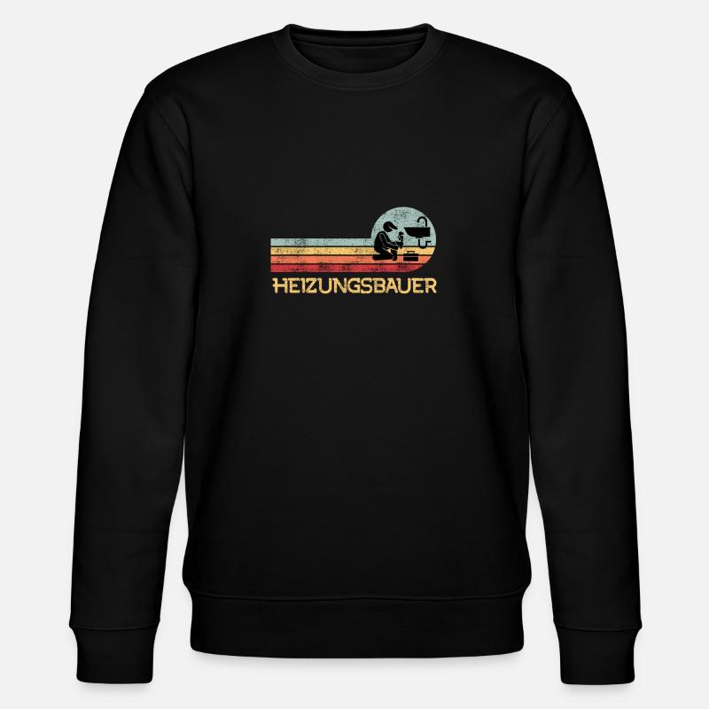 Heizungsbauer Klempner Spengler - Stanley/Stella Unisex Bio-Sweatshirt CHANGER  - Schwarz