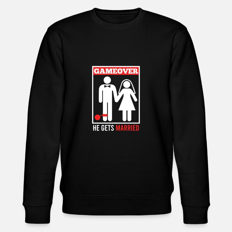 Game over - Mari Groom Jungesellenabschied - Sweat bio CHANGER Stanley/Stella Unisexe - noir
