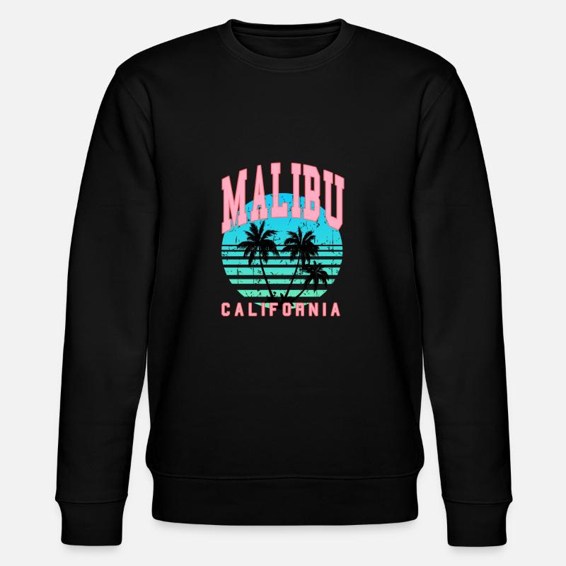 malibu palmen California - Stanley/Stella Unisex Bio-Sweatshirt CHANGER  - Schwarz