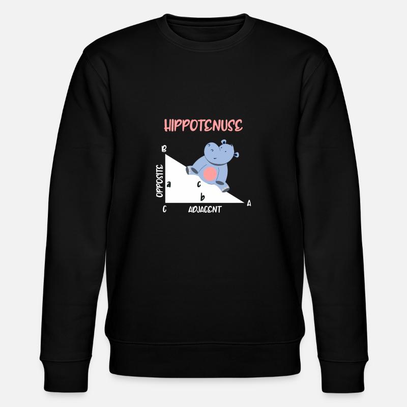 Mathématicien Hippotenuse Hippo Triangle - Sweat bio CHANGER Stanley/Stella Unisexe - noir