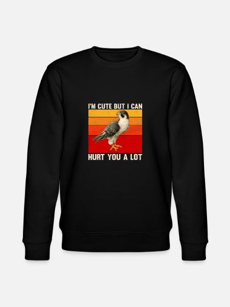 Rovfugl sjov falkoner siger jagtdesign - Stanley/Stella økologisk unisex-sweatshirt CHANGER  - sort