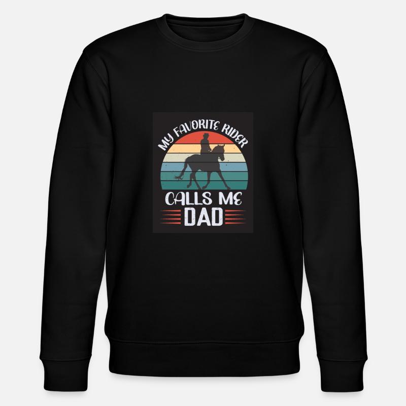 Cavalier Cheval Père Papa Cavalier - Sweat bio CHANGER Stanley/Stella Unisexe - noir