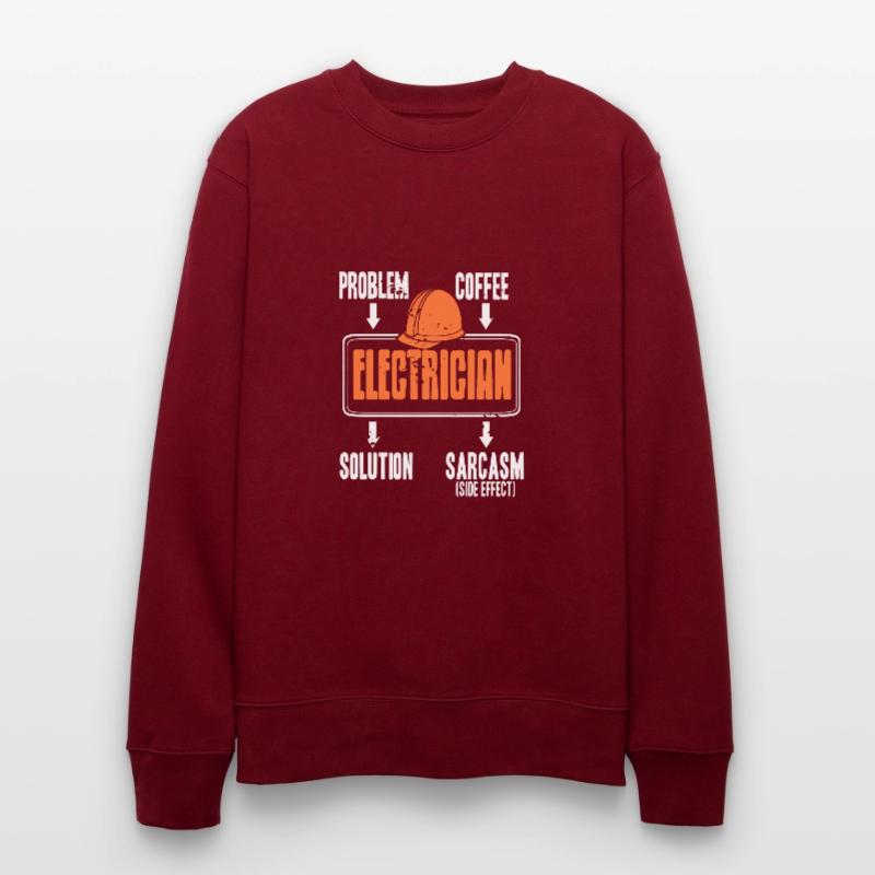 Problem Solution Coffee Sarcasm Funny Electrician Stanley/Stella Unisex Bio-Sweatshirt CHANGER 