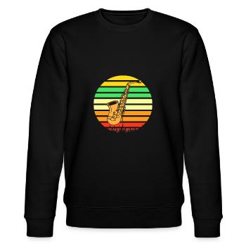 Des designs vintage rétro impressionnants pour les amateurs de jazz - Sweat bio CHANGER Stanley/Stella Unisexe - noir - Devant - Nik (191cm) & Marisol (170cm)