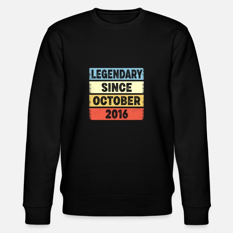 Legendary Since October 2016 6. Geburtstag - Stanley/Stella Unisex Bio-Sweatshirt CHANGER  - Schwarz
