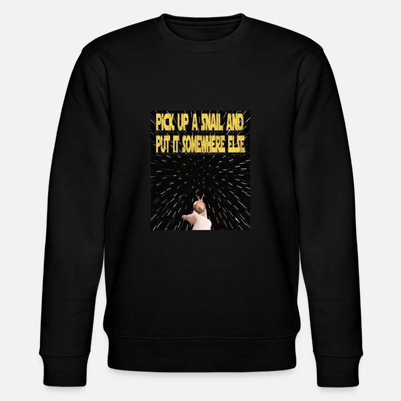 Space Snail Space Snail Lifting - Stanley/Stella CHANGER Unisex Organic Sweatshirt - black