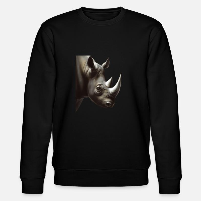 Mignon rhinocéros rhinocéros - Sweat bio CHANGER Stanley/Stella Unisexe - noir