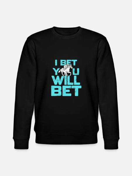 Jeg vedder på, at du vil satse sjovt hestevæddeløb retro - Stanley/Stella økologisk unisex-sweatshirt CHANGER  - sort