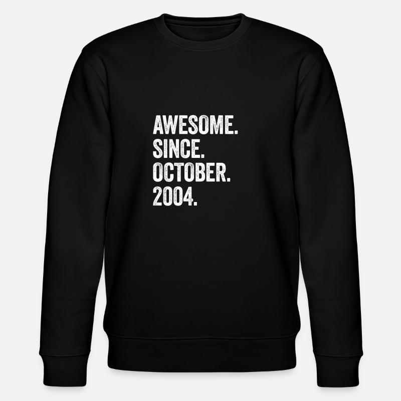 Awesome Since October 2004 18. Geburtstag - Stanley/Stella Unisex Bio-Sweatshirt CHANGER  - Schwarz