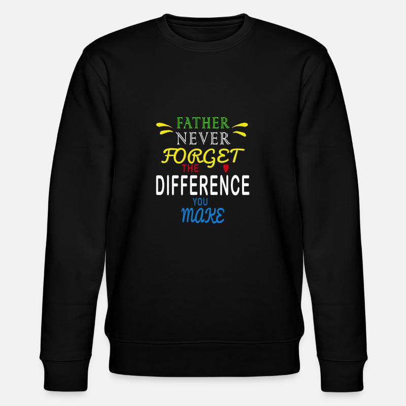 Du machst jeden Tag einen Unterschied - Stanley/Stella Unisex Bio-Sweatshirt CHANGER  - Schwarz