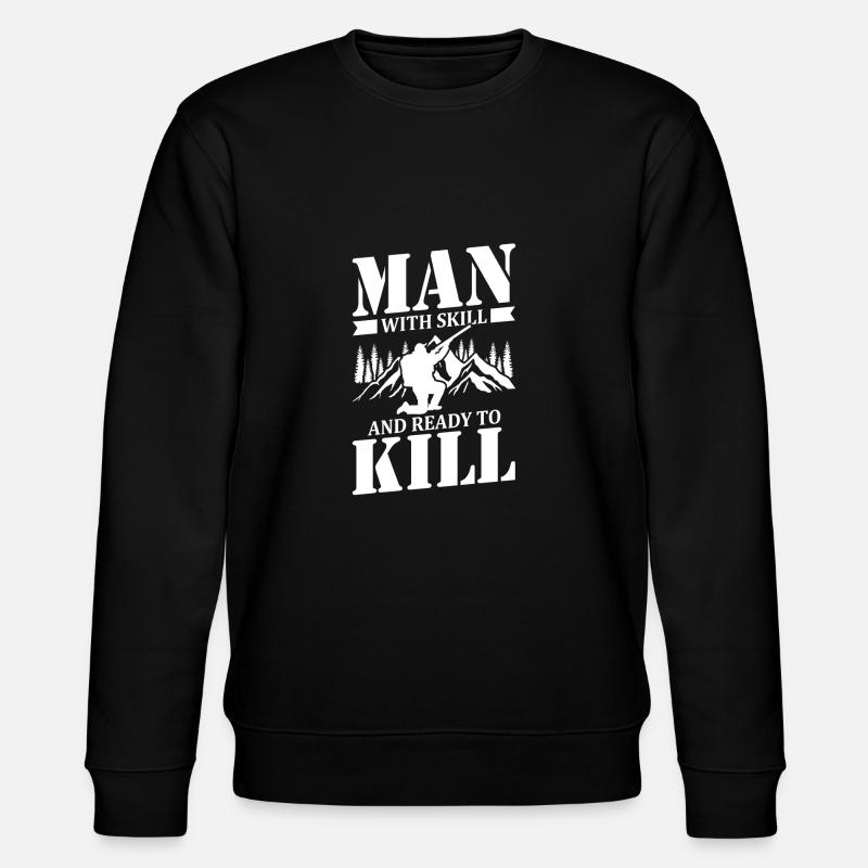 Coyote Jäger - Stanley/Stella Unisex Bio-Sweatshirt CHANGER  - Schwarz