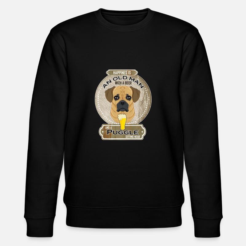 Puggle Dad Beer Lover - Stanley/Stella CHANGER Unisex Organic Sweatshirt - black