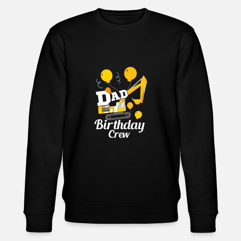 Papa Birthday Crew Construction Theme - Stanley/Stella CHANGER Unisex Organic Sweatshirt - black