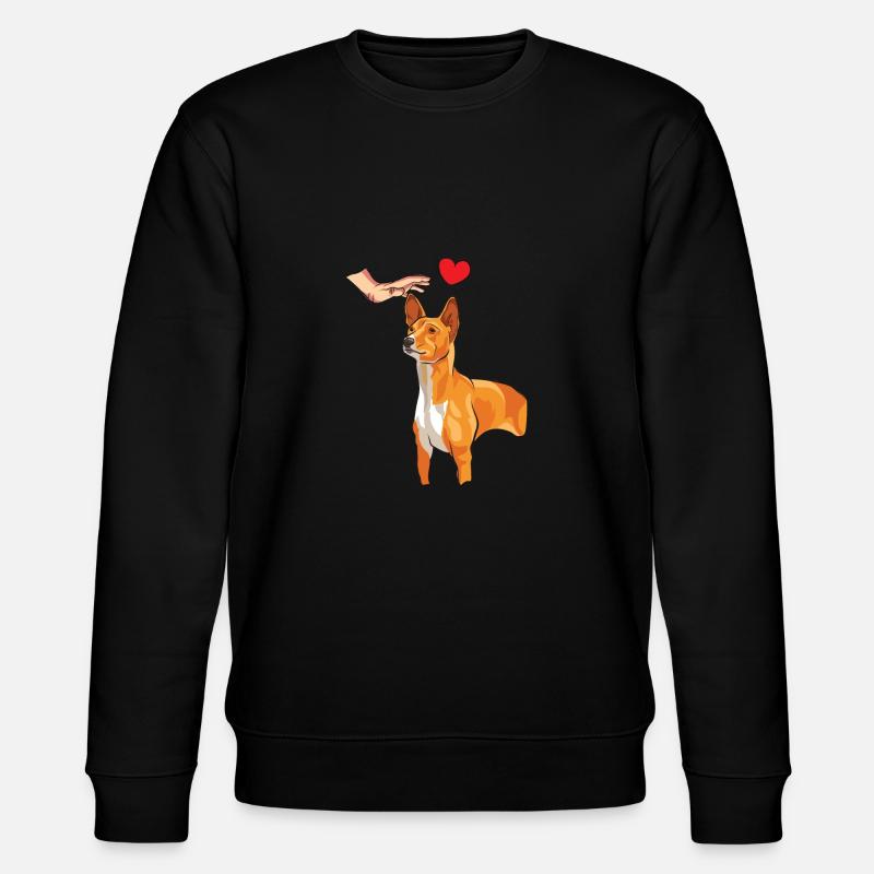 Basenji Hund Geschenk - Stanley/Stella Unisex Bio-Sweatshirt CHANGER  - Schwarz