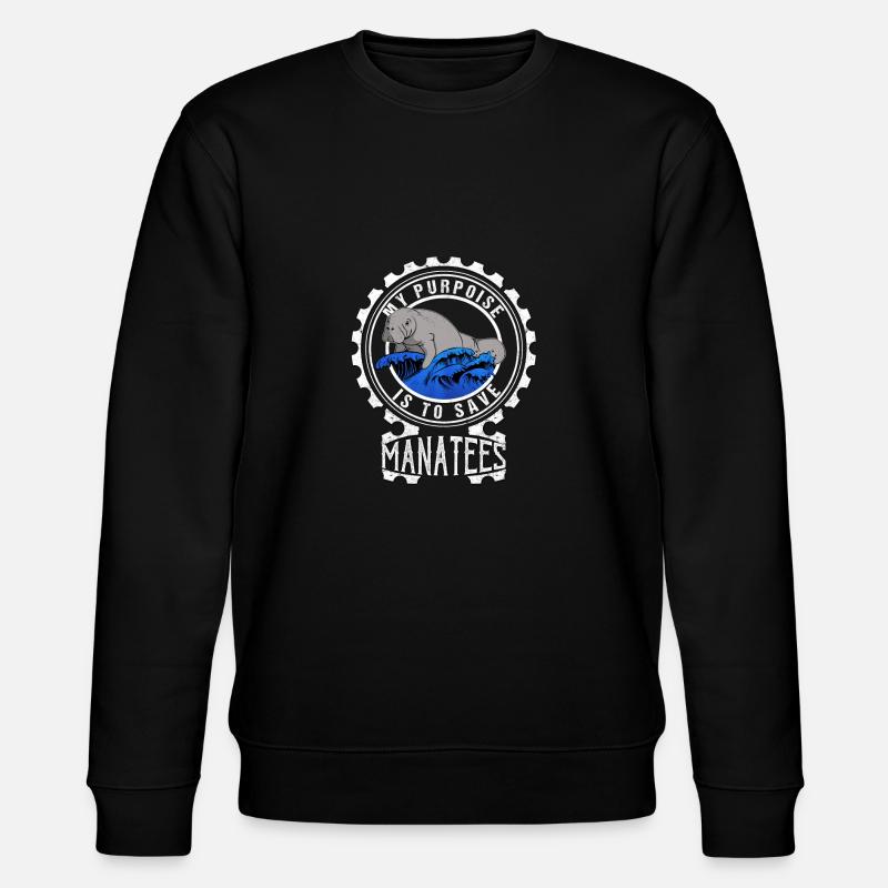 Manatee Manatee Manti Floaty Kartoffeln - Stanley/Stella Unisex Bio-Sweatshirt CHANGER  - Schwarz