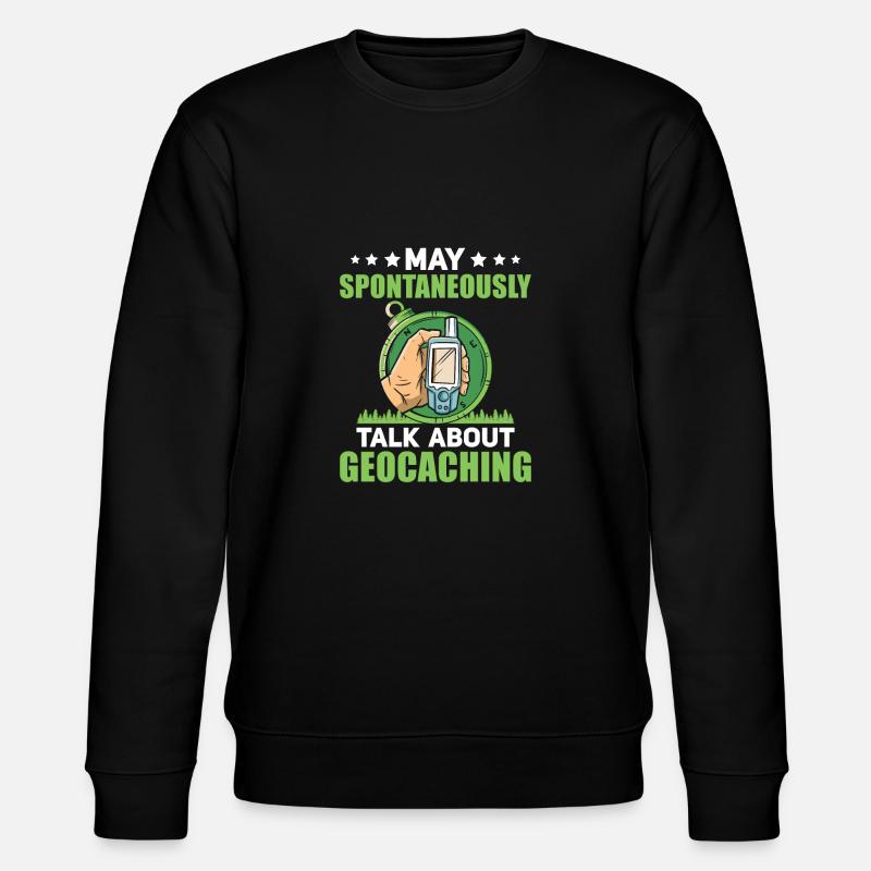 Geocaching Geocacher Geschenk - Stanley/Stella Unisex Bio-Sweatshirt CHANGER  - Schwarz