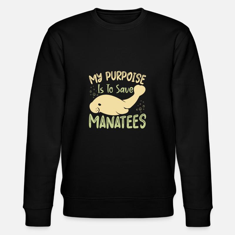 Manatee Manatee Manti Floaty Potatoes - Stanley/Stella CHANGER Unisex Organic Sweatshirt - black