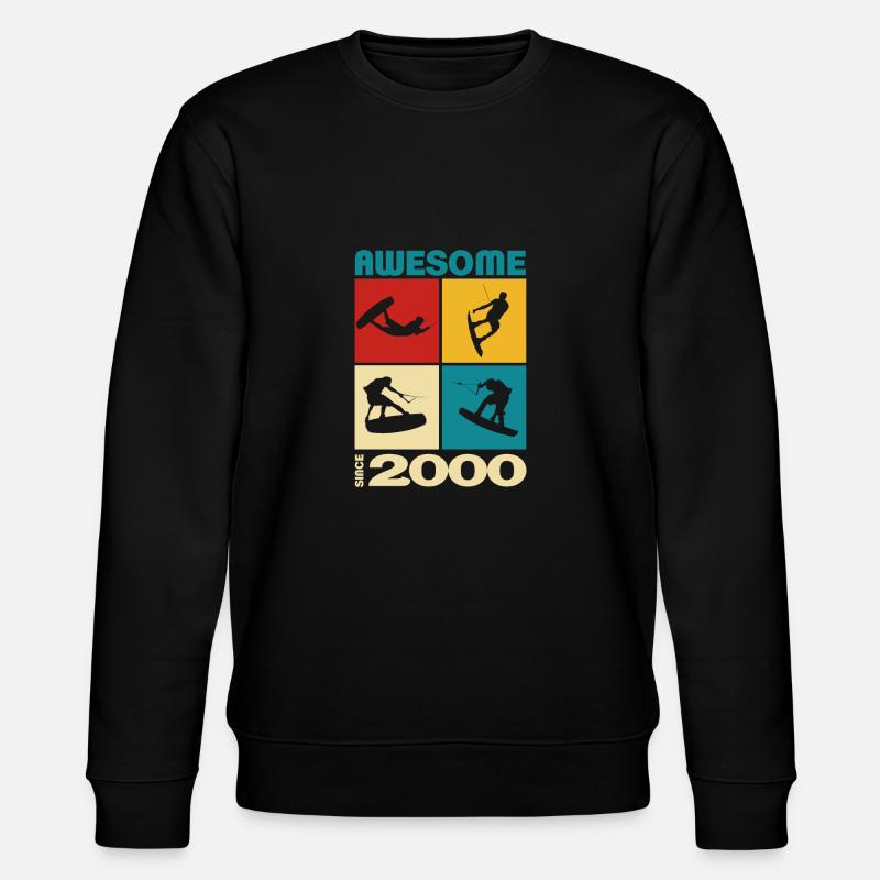 Awesome since 2000. Wakeboard Lifestyle - Stanley/Stella Unisex Bio-Sweatshirt CHANGER  - Schwarz