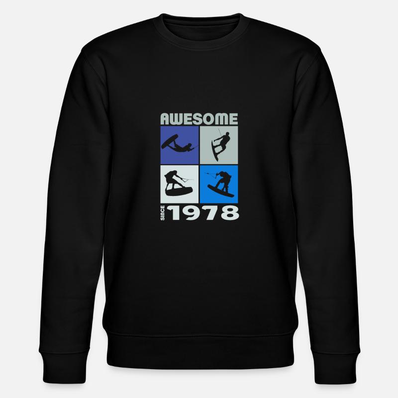 Awesome since 1978. Wakeboard Lifestyle - Stanley/Stella CHANGER Unisex Organic Sweatshirt - black