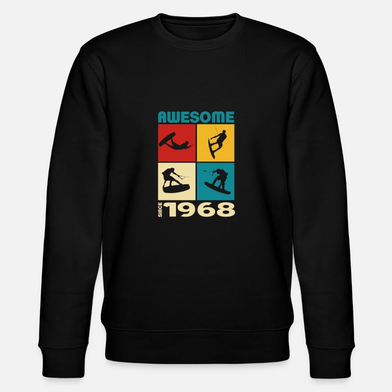 Awesome since 1968. Wakeboard Lifestyle - Stanley/Stella CHANGER Unisex Organic Sweatshirt - black