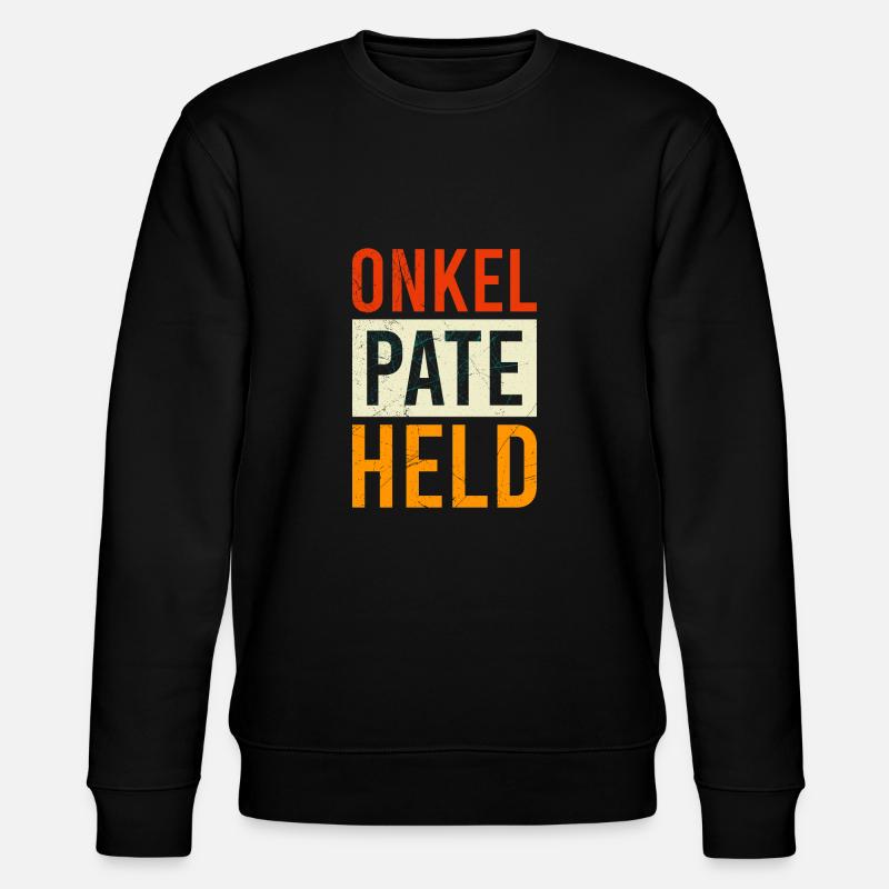 Pate Held Onkel - Stanley/Stella Unisex Bio-Sweatshirt CHANGER  - Schwarz