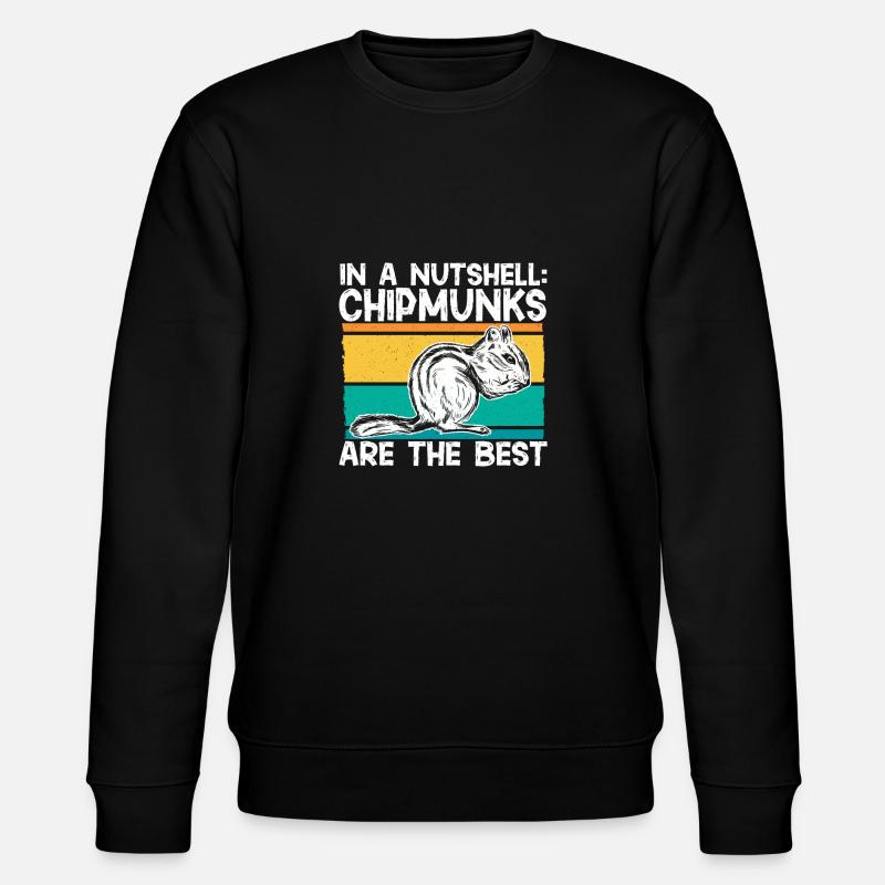 Cadeau de rongeur chipmunk - Sweat bio CHANGER Stanley/Stella Unisexe - noir
