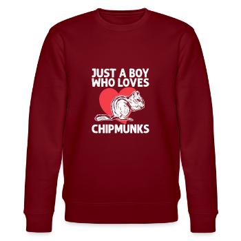 Cadeau de rongeur chipmunk - Sweat bio CHANGER Stanley/Stella Unisexe - bordeaux - Devant - Nik (191cm) & Marisol (170cm)