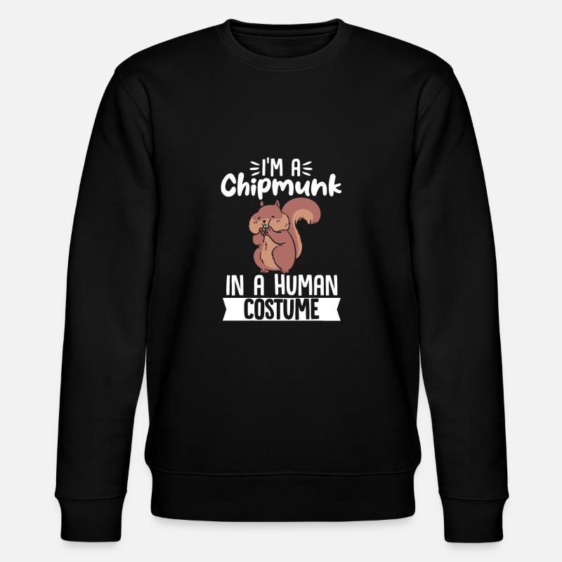 Chipmunk Rodent Gift - Stanley/Stella CHANGER Unisex Organic Sweatshirt - black