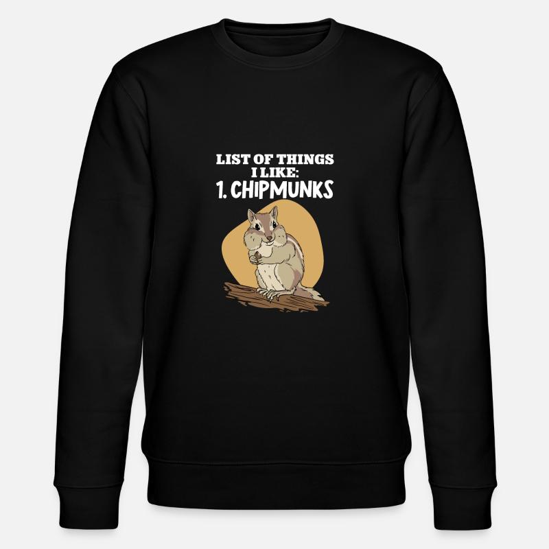 Cadeau de rongeur chipmunk - Sweat bio CHANGER Stanley/Stella Unisexe - noir