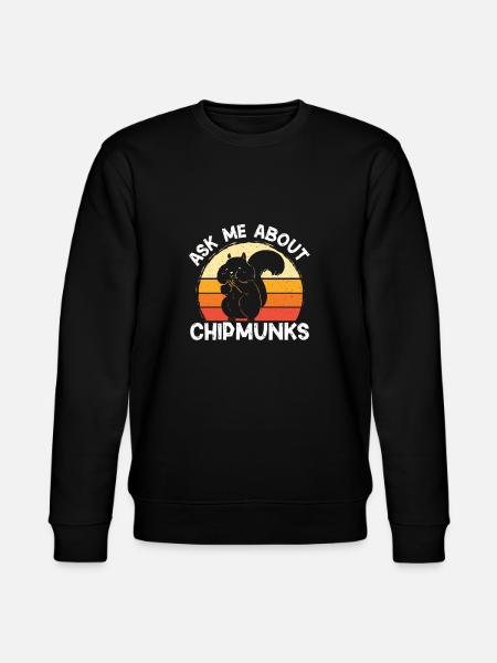 Chipmunk Rodent Gift - Stanley/Stella CHANGER Unisex Organic Sweatshirt - black