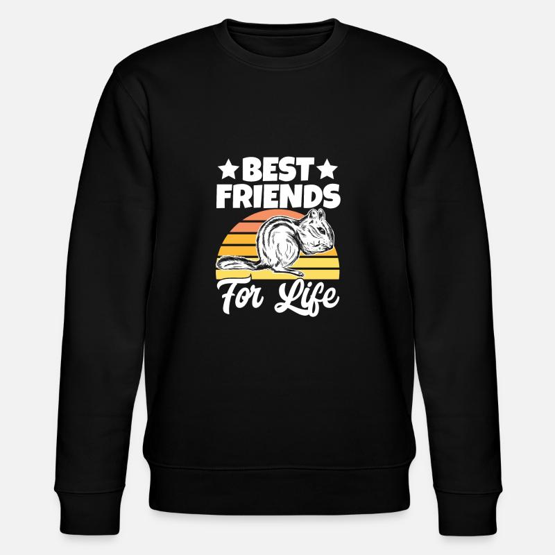 Chipmunk Rodent Gift - Stanley/Stella CHANGER Unisex Organic Sweatshirt - black