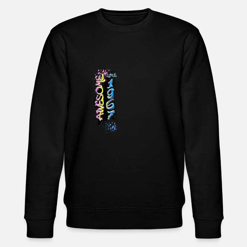 Awesome since 1967 Graffiti Motif - Stanley/Stella CHANGER Unisex Organic Sweatshirt - black