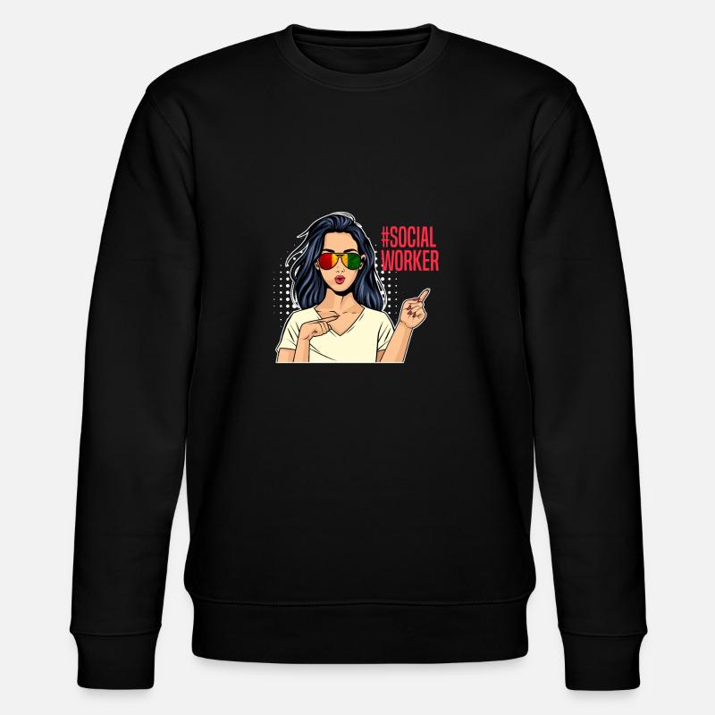 Afrika Ich bin Sozialarbeiterin - Stanley/Stella Unisex Bio-Sweatshirt CHANGER  - Schwarz