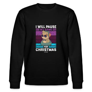 Zocker Geschenk Gamer Weihnachten Zocken - Stanley/Stella Unisex Bio-Sweatshirt CHANGER  - Schwarz - Vorne - Nik (191cm) & Marisol (170cm)