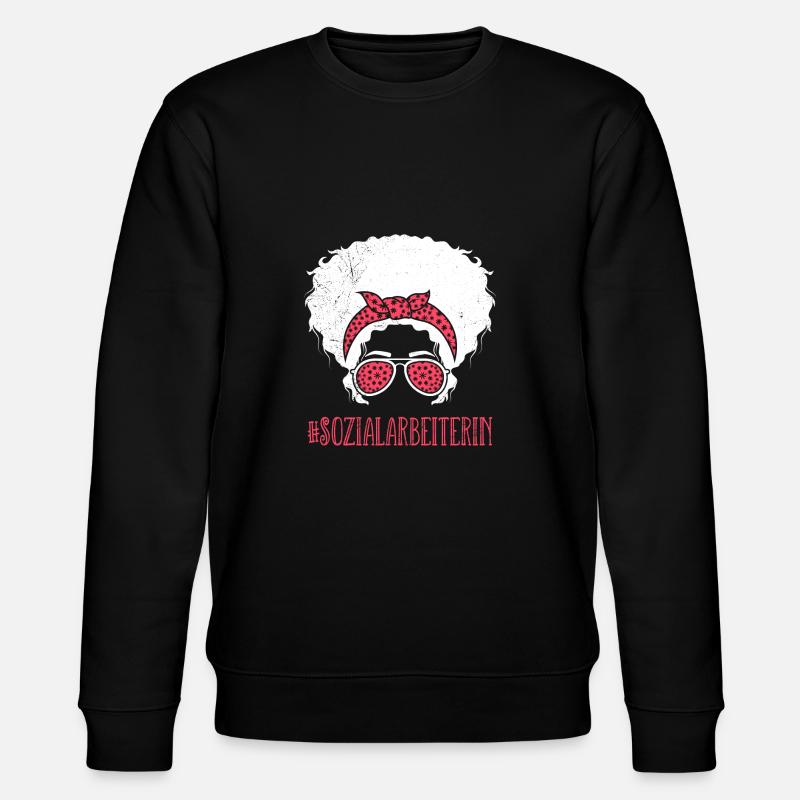 Sozialarbeiter Ich bin Sozialarbeiterin - Stanley/Stella Unisex Bio-Sweatshirt CHANGER  - Schwarz