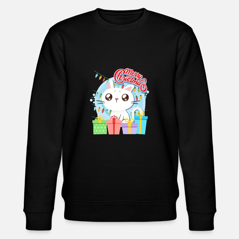 Joyeux Catmas Chats Enfants - Sweat bio CHANGER Stanley/Stella Unisexe - noir