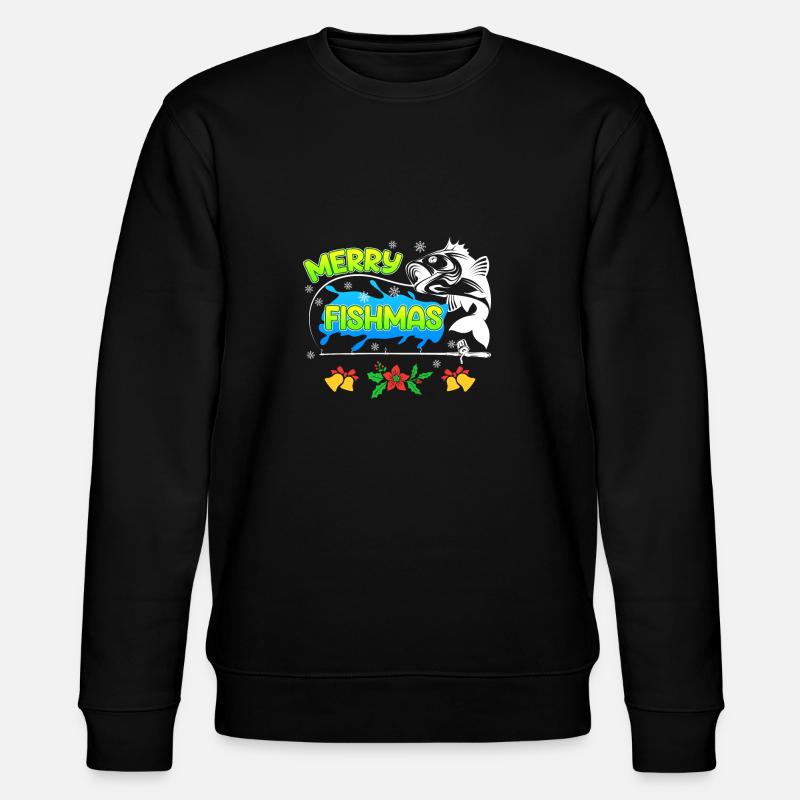 Pêcheur Noël Pêche Joyeux Poissons - Sweat bio CHANGER Stanley/Stella Unisexe - noir