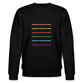 Crayon Lines Simple Artwork - Stanley/Stella CHANGER Unisex Organic Sweatshirt - black - Front - Nik (191cm) & Marisol (170cm)