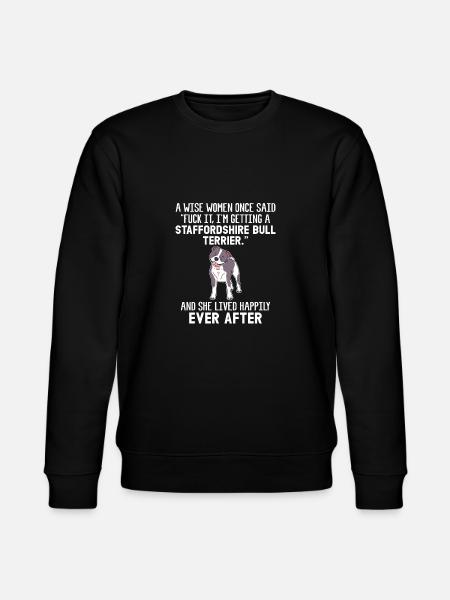 American Staffordshire Bull Terrier Staffy Dog - Stanley/Stella CHANGER Unisex Organic Sweatshirt - black