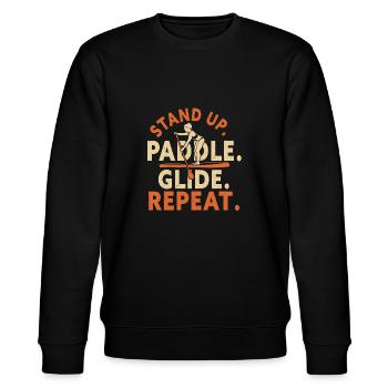 SUP Paddle Board Paddleboarding - Stanley/Stella CHANGER Unisex Organic Sweatshirt - black - Front - Nik (191cm) & Marisol (170cm)