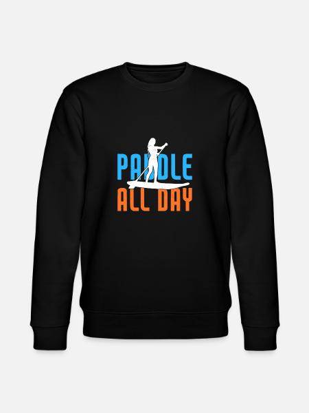 SUP Paddle Board Paddleboarding - Stanley/Stella CHANGER Unisex Organic Sweatshirt - black