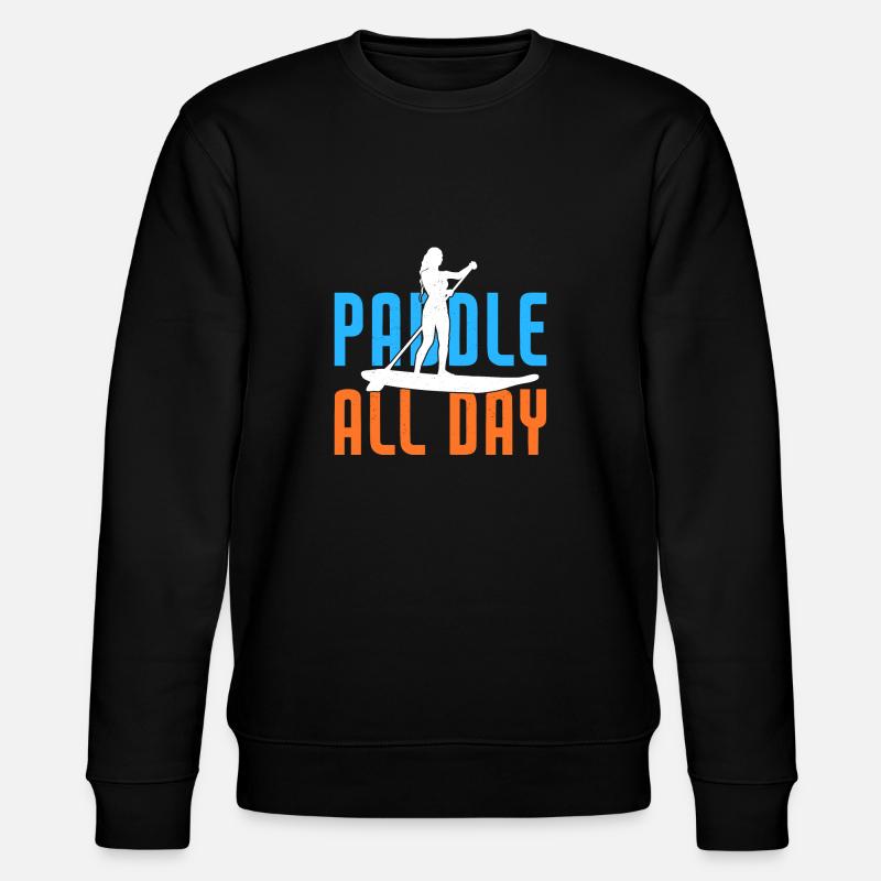 SUP Paddle Board Paddleboarding - Stanley/Stella CHANGER Unisex Organic Sweatshirt - black