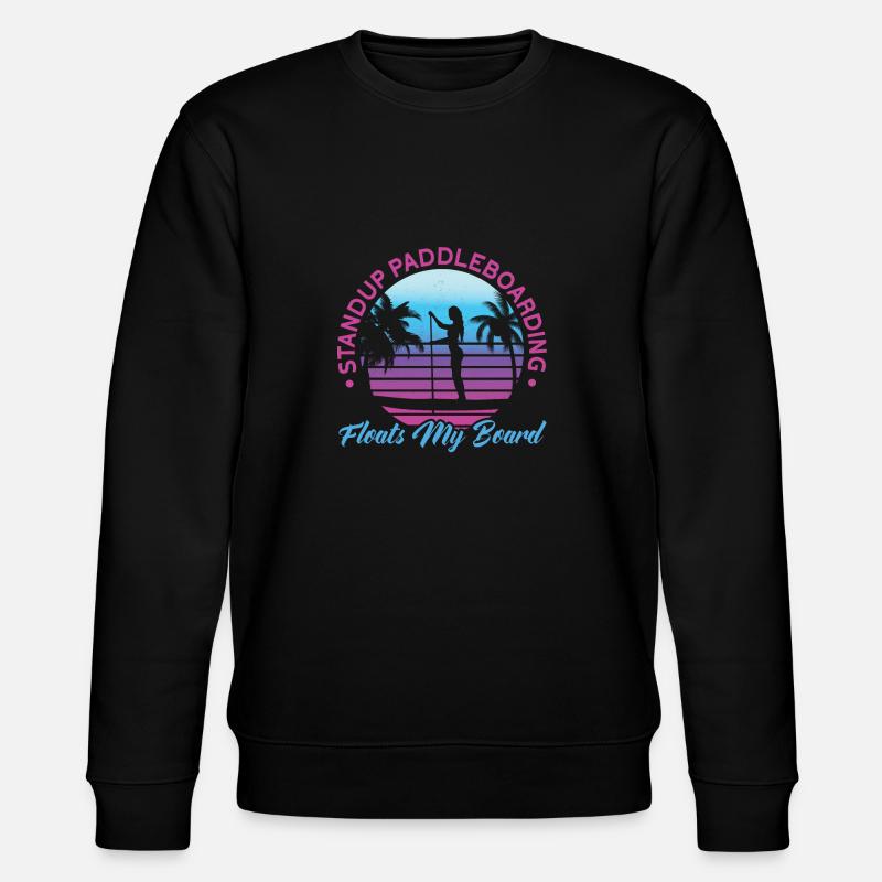 SUP Paddle Board Paddleboarding - Stanley/Stella CHANGER Unisex Organic Sweatshirt - black